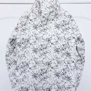 Waterproof Insulated Ski Snowboard Jacket Abstract Print Hooded Size L